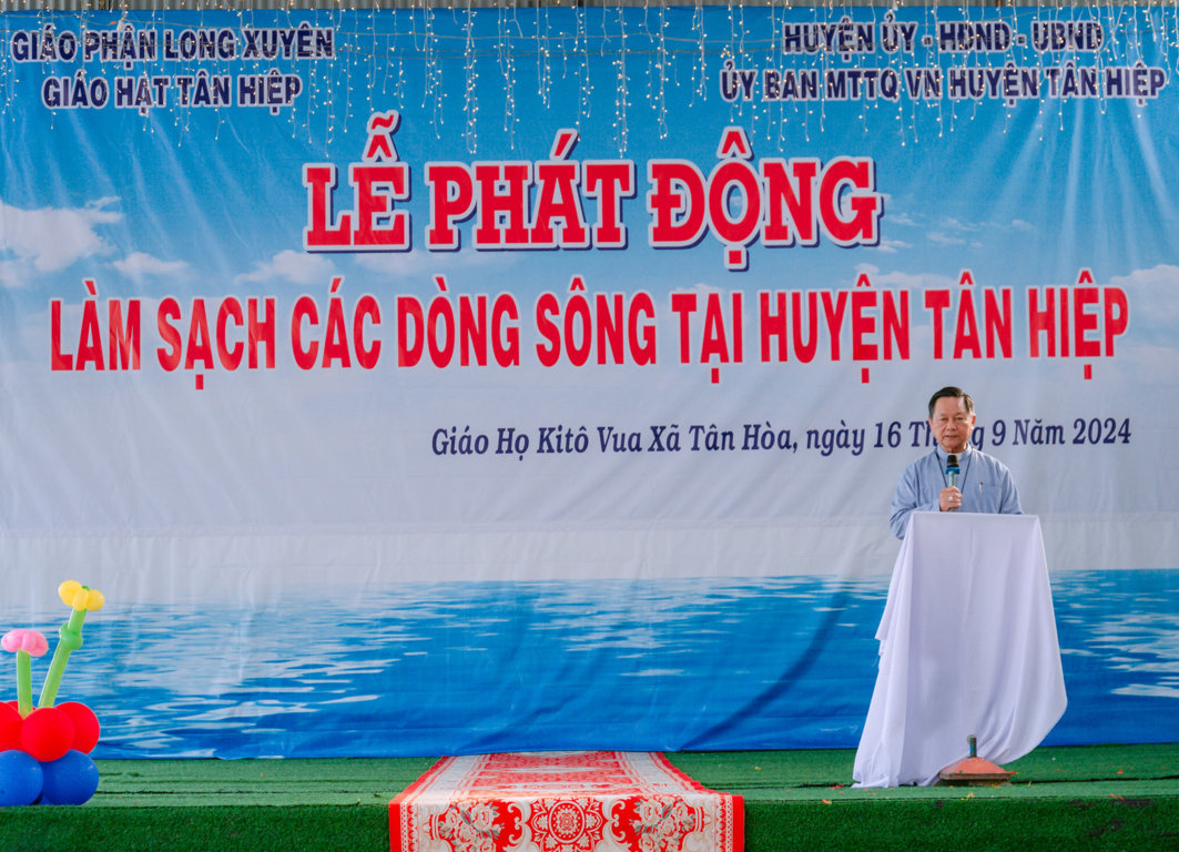Lễ Phát động làm sạch các giòng sông tại huyện Tân Hiệp